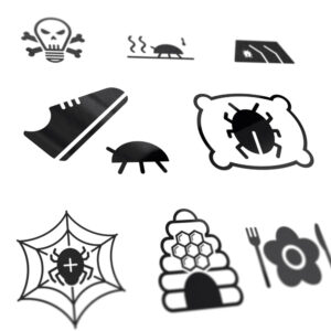 Ein Piktrogramm Set zur Thematik Insekten