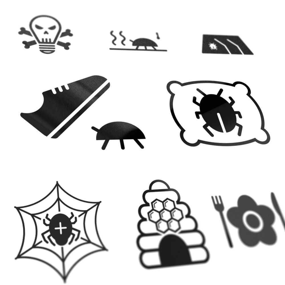 Ein Piktrogramm Set zur Thematik Insekten