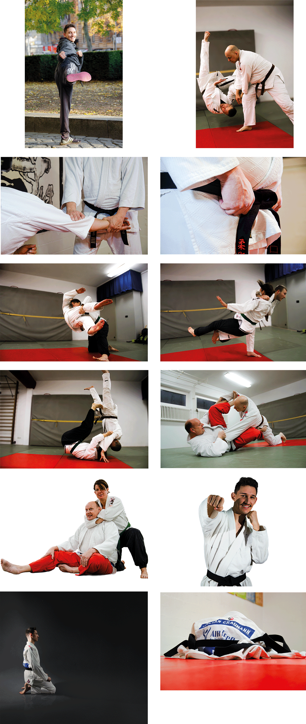 12 Bilder in zwei Spalten vertikal abgebildet. Das sind die Aufgenommenden Bilder, aber in Photshop bearbeitet.